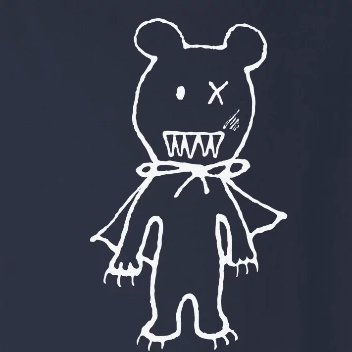 Cute Scary Bear Monster With Cape Doodle Drawing Halloween Toddler Long Sleeve Shirt