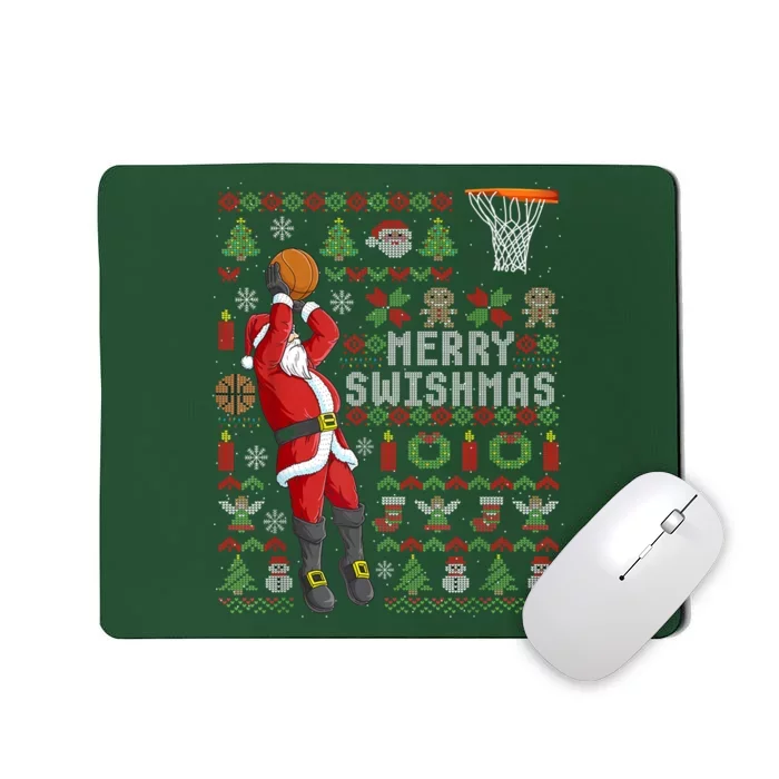 Cool Santa Basketball Merry Swishmas Mousepad