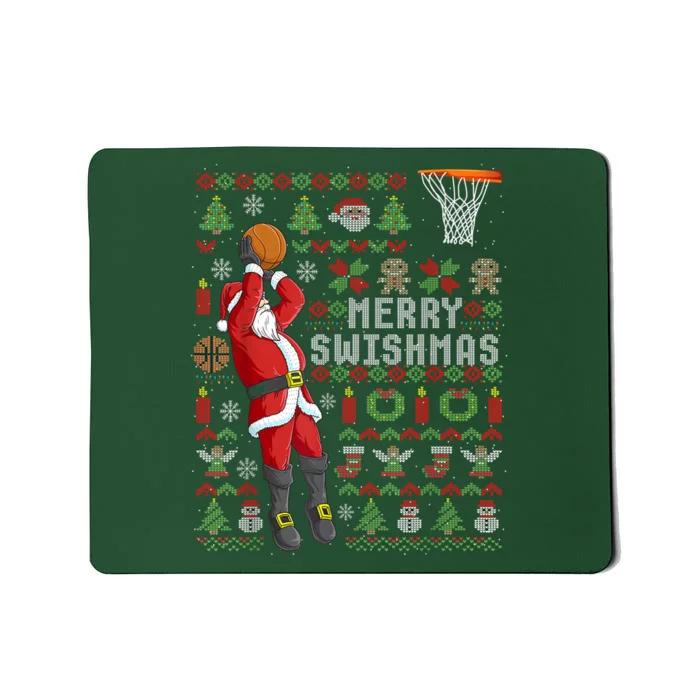 Cool Santa Basketball Merry Swishmas Mousepad