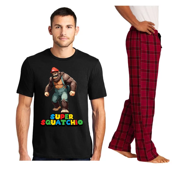 Cute Sasquatch Bigfoot Gamer Gaming Pajama Set