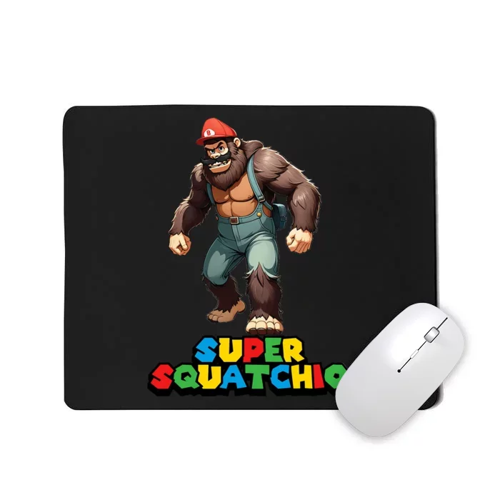 Cute Sasquatch Bigfoot Gamer Gaming Mousepad