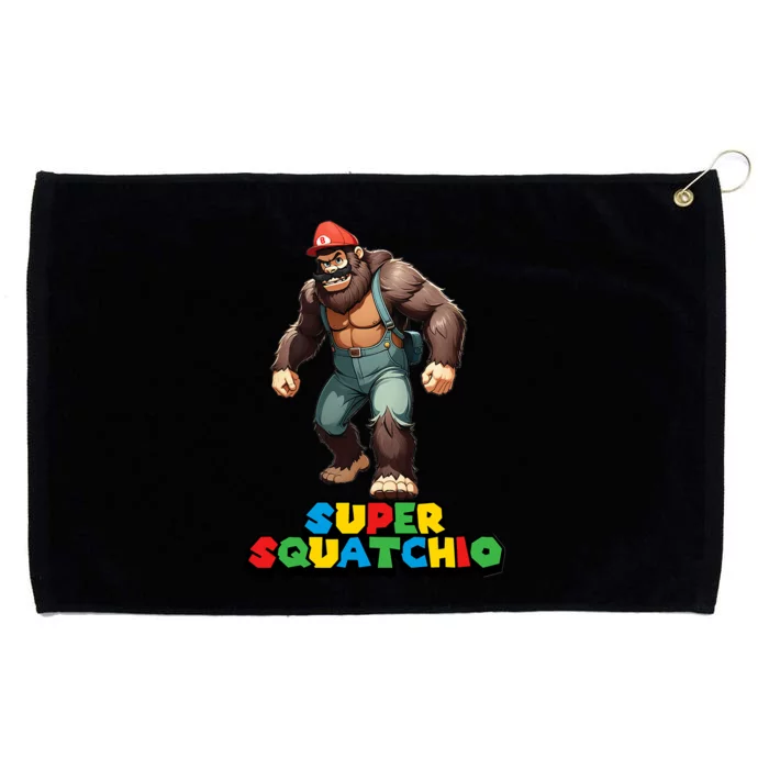 Cute Sasquatch Bigfoot Gamer Gaming Grommeted Golf Towel