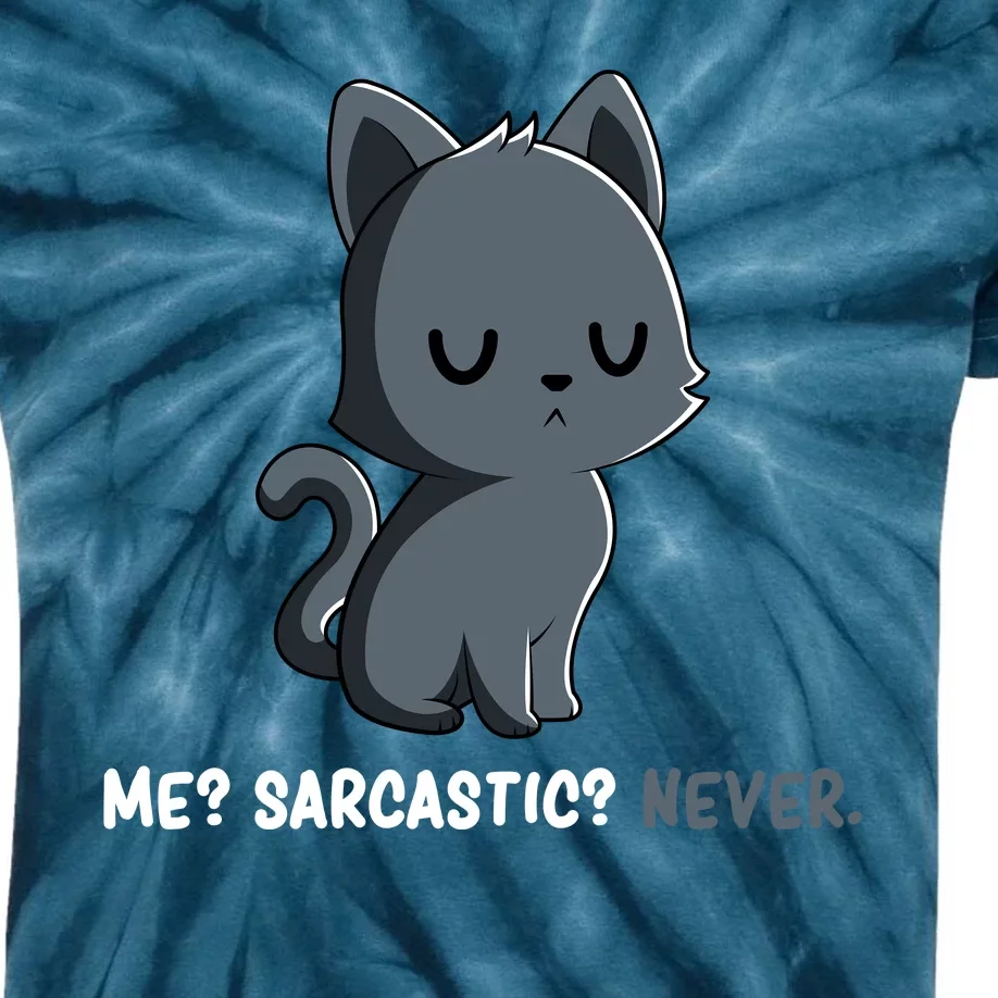 Cat Sarcasm Cute Kitty Sarcastic Kitten Kids Tie-Dye T-Shirt