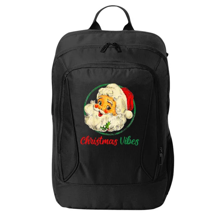 Christmas Santa Claus Face Funny Old Fashioned City Backpack