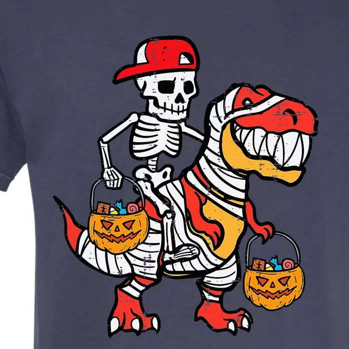 Cool Skeleton Cap Dino Mummy Halloween Garment-Dyed Heavyweight T-Shirt