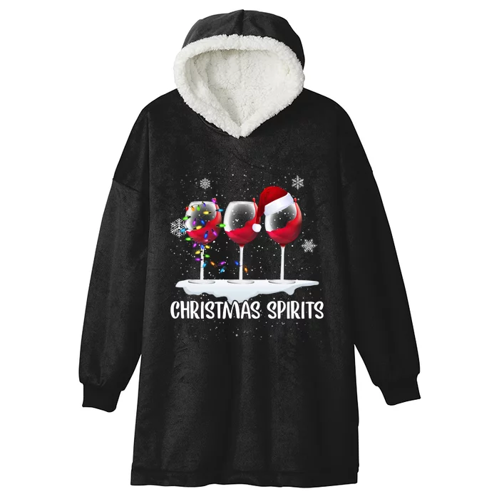 Christmas Spirits Hooded Wearable Blanket