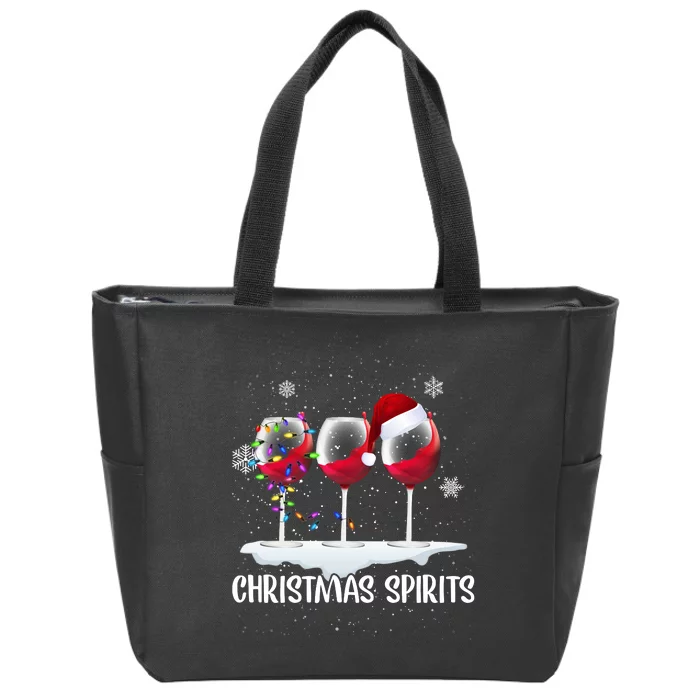 Christmas Spirits Zip Tote Bag