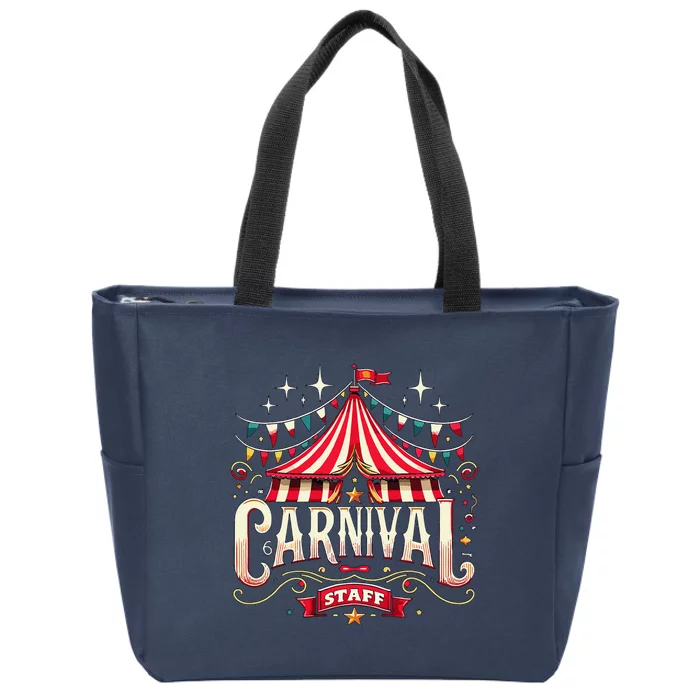 Carnival Staff Circus Matching Zip Tote Bag