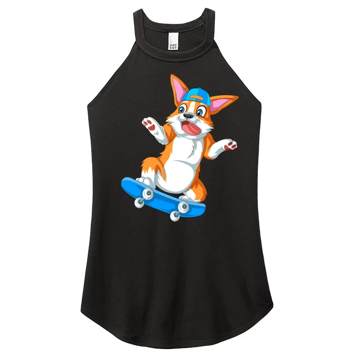 Corgi Skateboarding Women’s Perfect Tri Rocker Tank