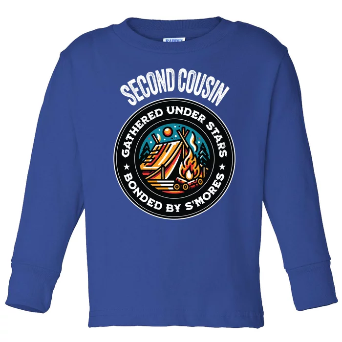 Cute Second Cousin Family Matching Camping Gift Toddler Long Sleeve Shirt