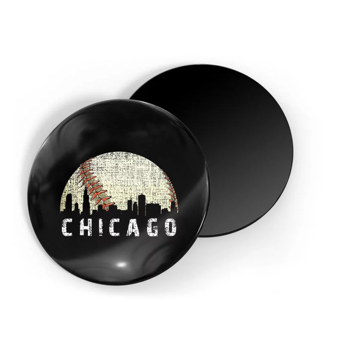 Chicago Skyline City Baseball Magnet