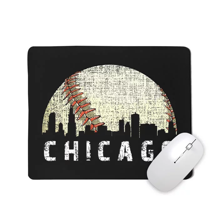 Chicago Skyline City Baseball Mousepad