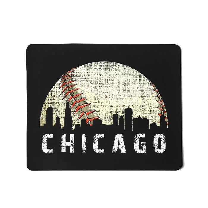 Chicago Skyline City Baseball Mousepad