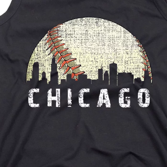 Chicago Skyline City Baseball Tank Top