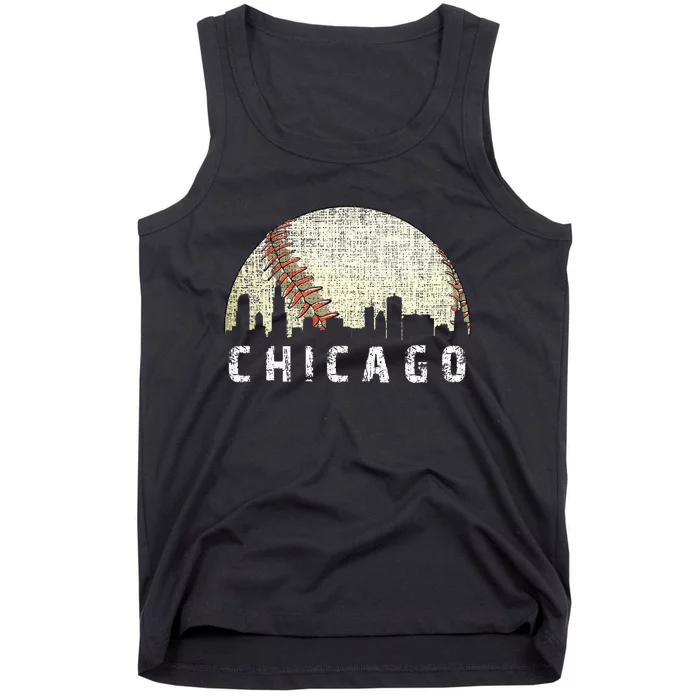 Chicago Skyline City Baseball Tank Top