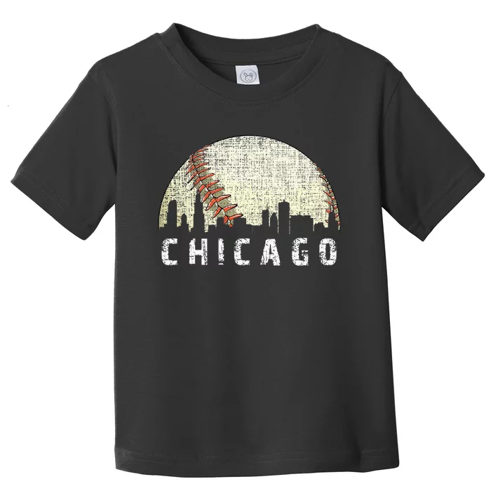 Chicago Skyline City Baseball Toddler T-Shirt