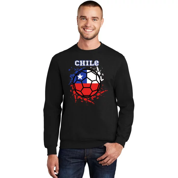 Chile Soccer Chilean Flag Futbol Fan Jersey Tall Sweatshirt