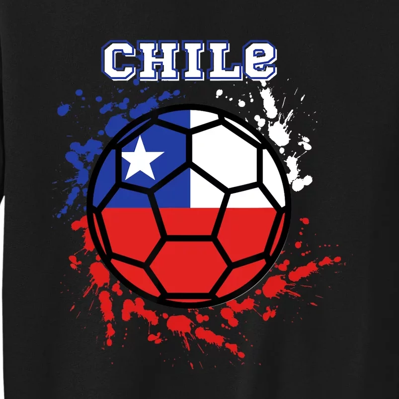 Chile Soccer Chilean Flag Futbol Fan Jersey Tall Sweatshirt