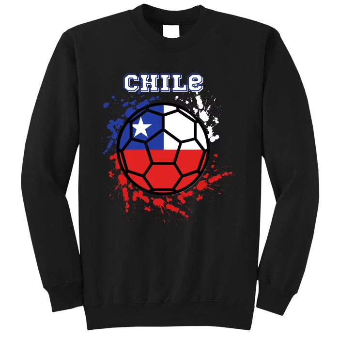 Chile Soccer Chilean Flag Futbol Fan Jersey Tall Sweatshirt