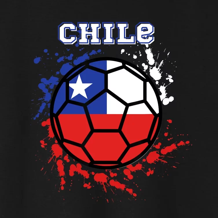 Chile Soccer Chilean Flag Futbol Fan Jersey Women's Crop Top Tee