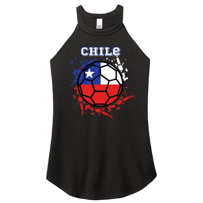 Chile Soccer Chilean Flag Futbol Fan Jersey Women’s Perfect Tri Rocker Tank