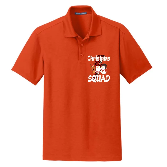 Christmas Squad Cute Holiday Musical Dry Zone Grid Performance Polo