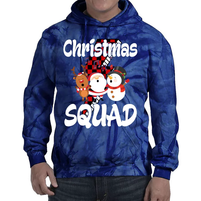 Christmas Squad Cute Holiday Musical Tie Dye Hoodie