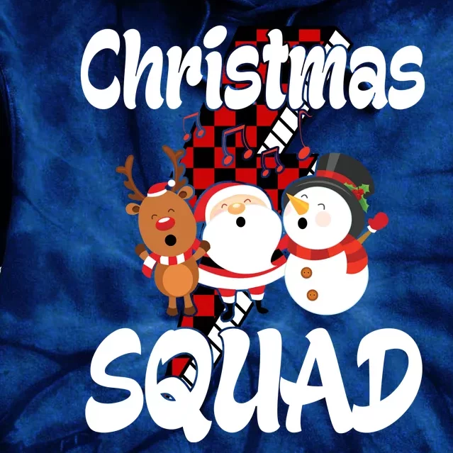 Christmas Squad Cute Holiday Musical Tie Dye Hoodie