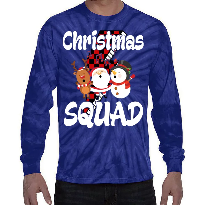 Christmas Squad Cute Holiday Musical Tie-Dye Long Sleeve Shirt