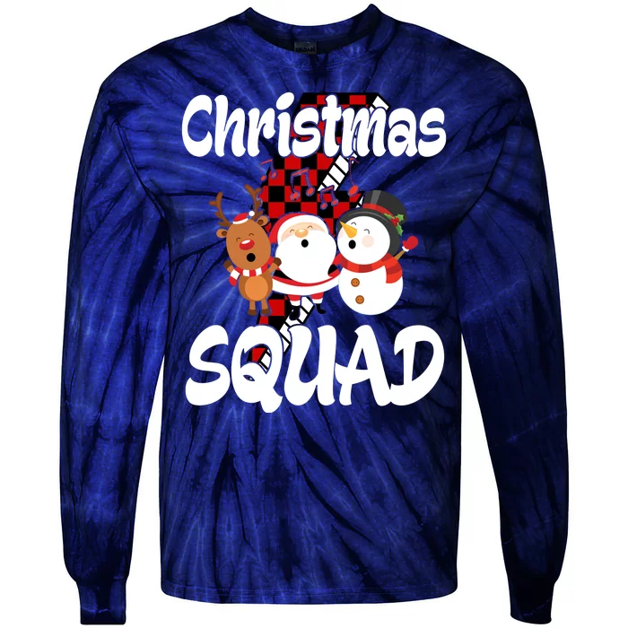 Christmas Squad Cute Holiday Musical Tie-Dye Long Sleeve Shirt