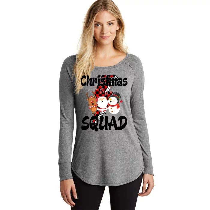 Christmas Squad Cute Holiday Musical Women's Perfect Tri Tunic Long Sleeve Shirt