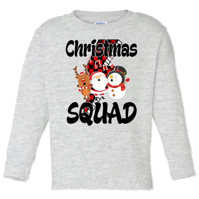 Christmas Squad Cute Holiday Musical Toddler Long Sleeve Shirt