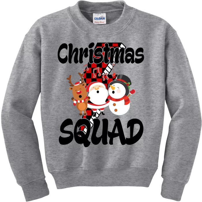 Christmas Squad Cute Holiday Musical Kids Sweatshirt