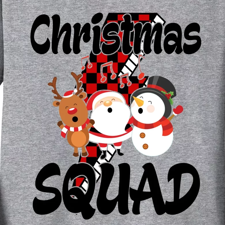 Christmas Squad Cute Holiday Musical Kids Long Sleeve Shirt