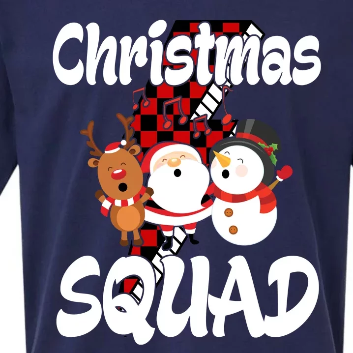 Christmas Squad Cute Holiday Musical Sueded Cloud Jersey T-Shirt