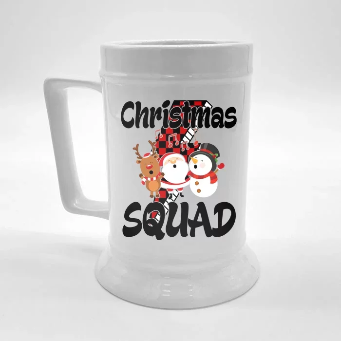 Christmas Squad Cute Holiday Musical Front & Back Beer Stein