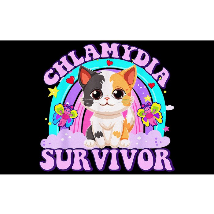 Chlamydia Survivor Cat Rainbow Gift Bumper Sticker