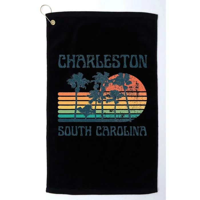 Charleston South Carolina Beach Summer Vacation Vintage Platinum Collection Golf Towel