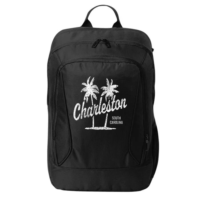 Charleston South Carolina Vintage 70s Palm Trees City Backpack