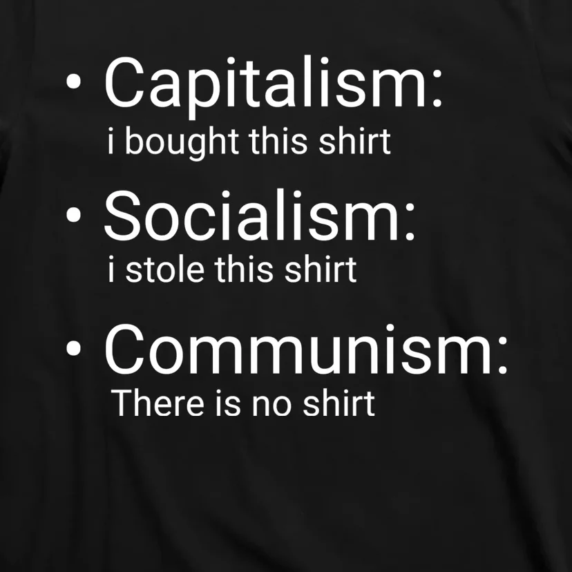 Capitalism Socialism Communism Libertarian Economics Freedom T-Shirt