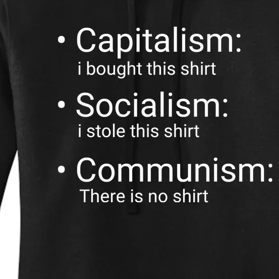 Capitalism Socialism Communism Libertarian Economics Freedom Women's Pullover Hoodie