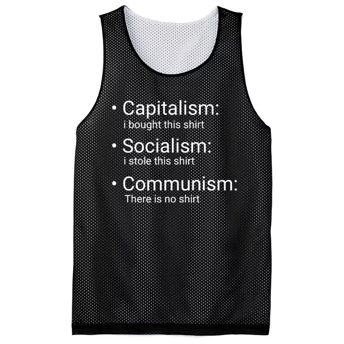 Capitalism Socialism Communism Libertarian Economics Freedom Mesh Reversible Basketball Jersey Tank