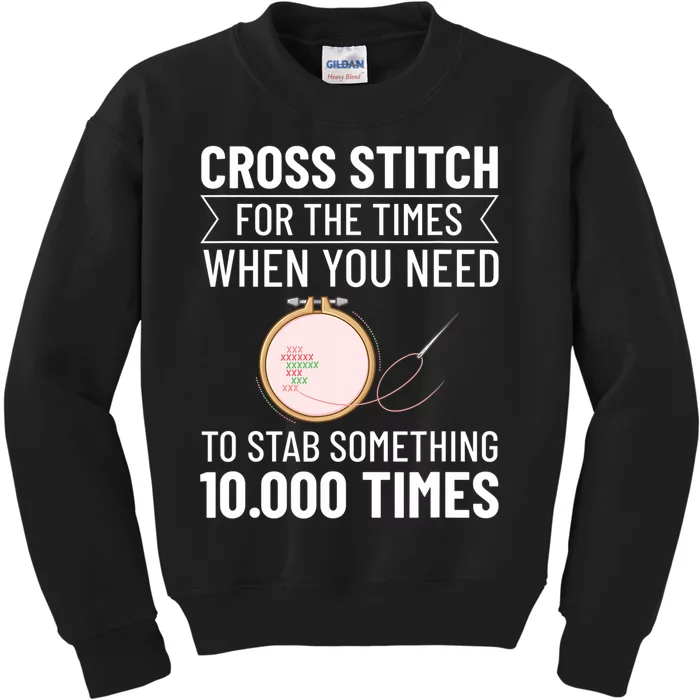 Cross Stitch Counted Pattern Beginner Alphabet Needle Kids Sweatshirt