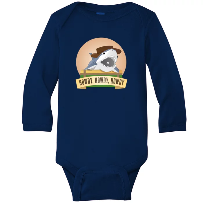 Cowboy Shark Baby Long Sleeve Bodysuit