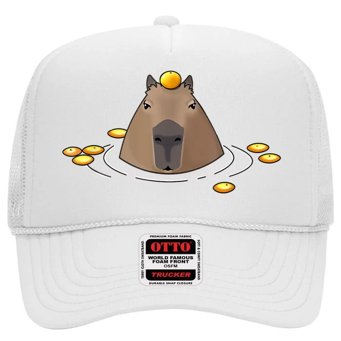 Capybaras Shirt Cute Capybara High Crown Mesh Trucker Hat