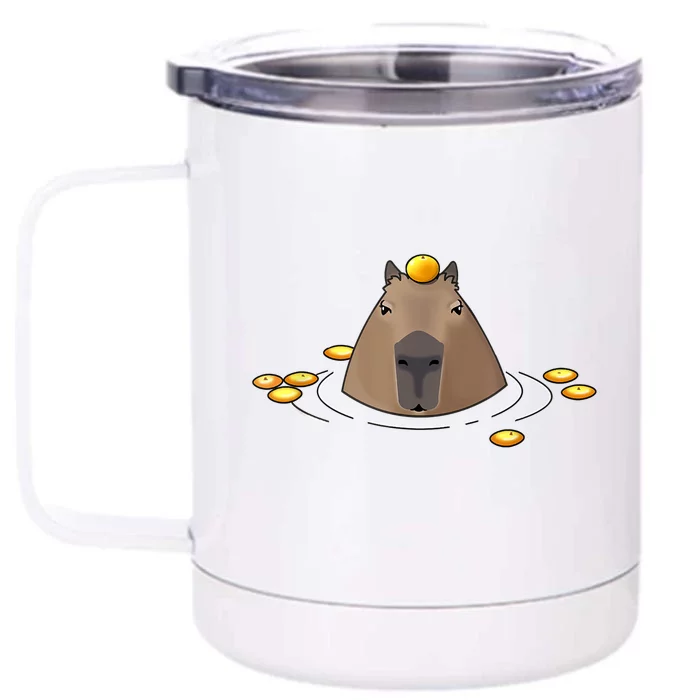 Capybaras Shirt Cute Capybara Front & Back 12oz Stainless Steel Tumbler Cup