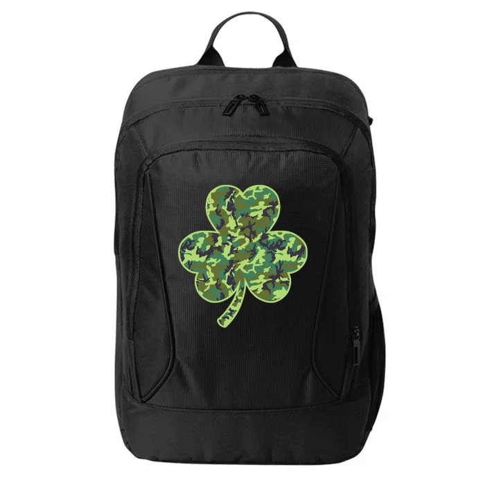 Camo Shamrock Camouflage Hunt St Patrick's Good Luck Hunting Cute Gift City Backpack