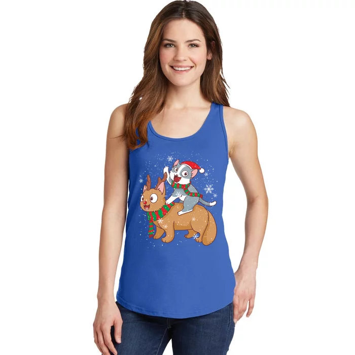 Cat Santa Claus Reindeer Funny Cats For Everybody Christmas Gift Ladies Essential Tank