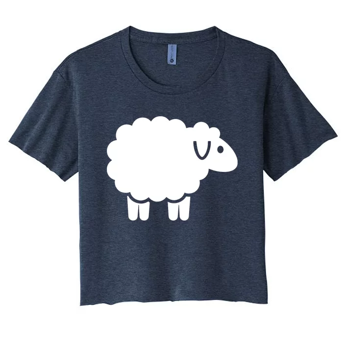 Cute Sheep Women's Crop Top Tee