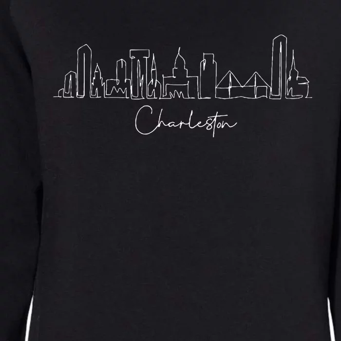 City Skyline Charleston South Carolina Womens California Wash Sweatshirt